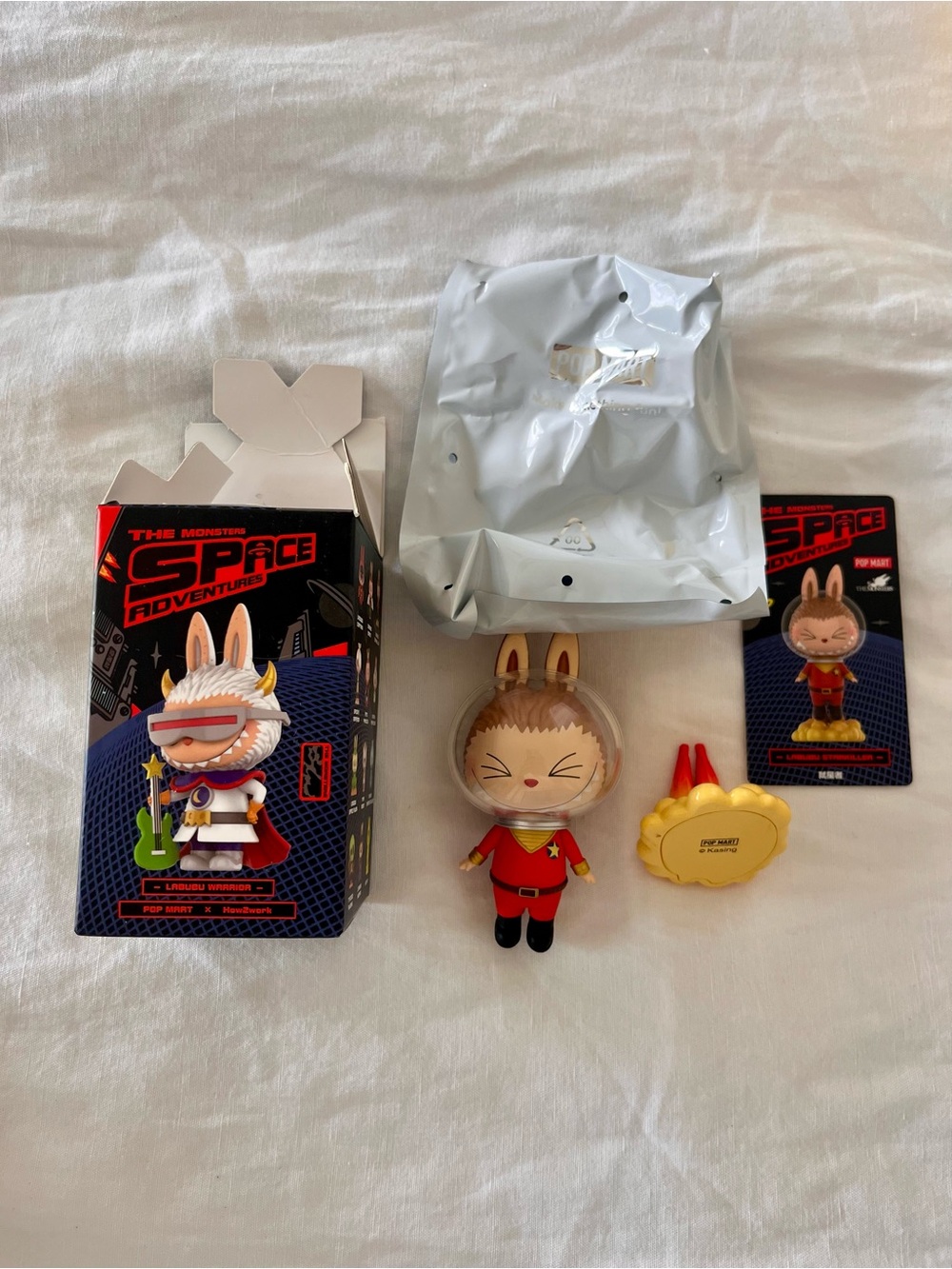 Pop Mart Labubu Space Adventures Astronaut Vinyl Figure - Red & Gold